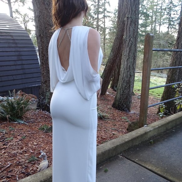 Halston Heritage White Long Dress / Wedding Dress - Picture 6 of 16